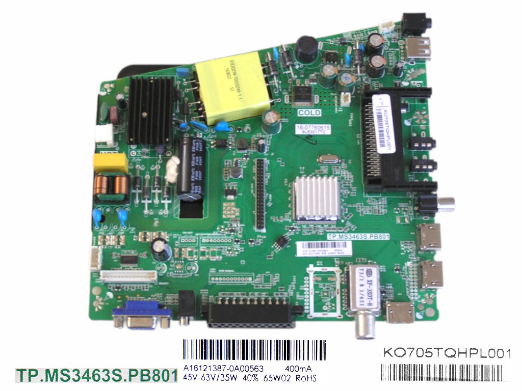 LCD LED modul základní deska SENCOR  SLE3217TC / Main board assy TP.MS3463S.PB801 / A16121387-0A00563