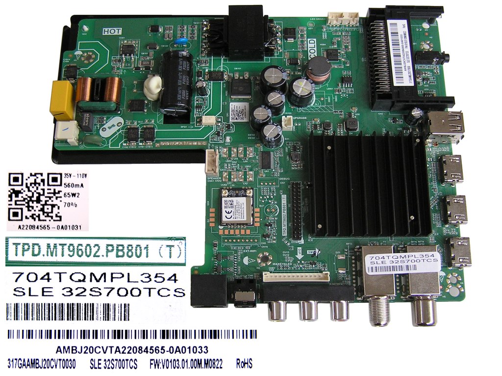 LCD LED modul základní deska SENCOR  SLE32S700TCS / Main board assy TPD.MT9602.PB801 / 704TQMPL354 / AMBJ20CVTA22084565-0A01047