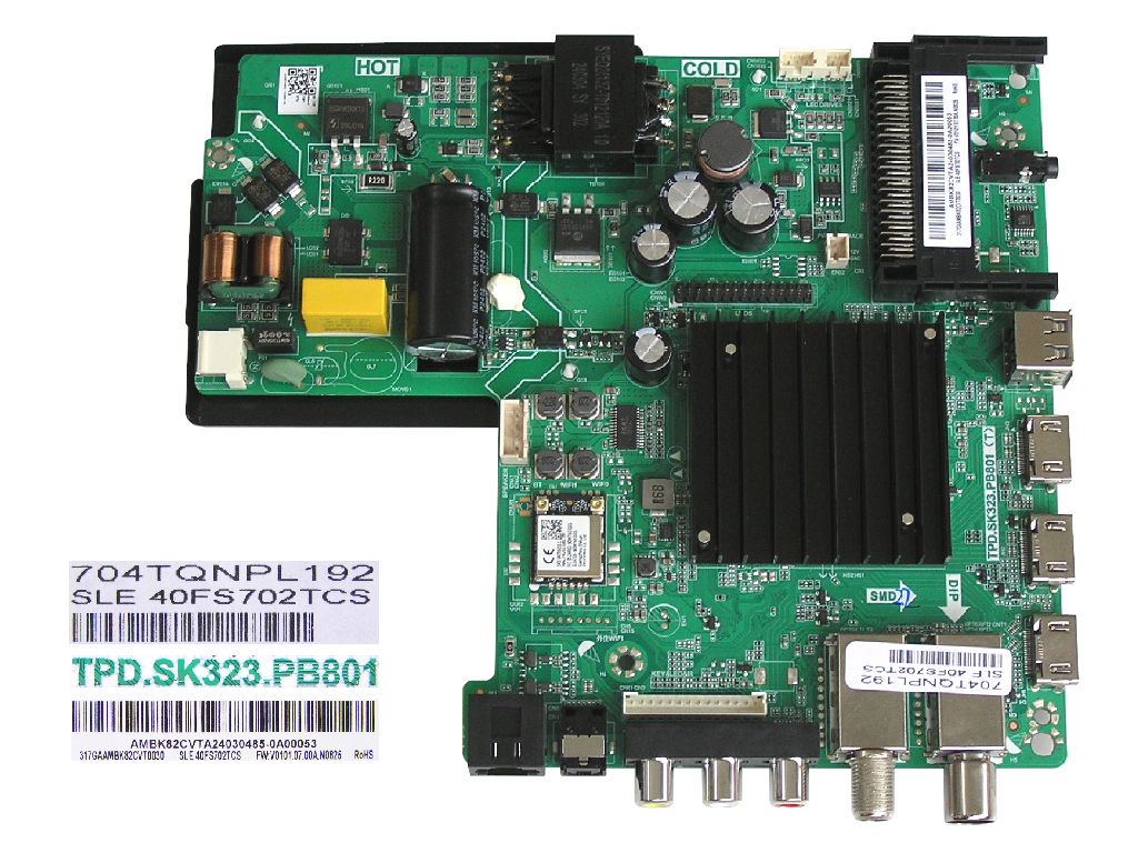 LCD LED modul základní deska SENCOR  SLE40FS702TCS / Main board assy TPD.SK323.PB801 / 704TQNPL192 / A24030485-0A00715