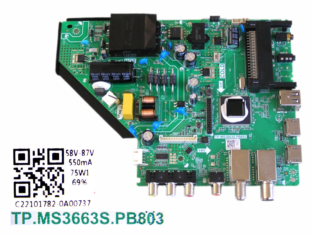 LCD LED modul základní deska SENCOR  SLE43F18TCS / Main board assy TP.MS3663S.PB803 / C22101782-0A00737