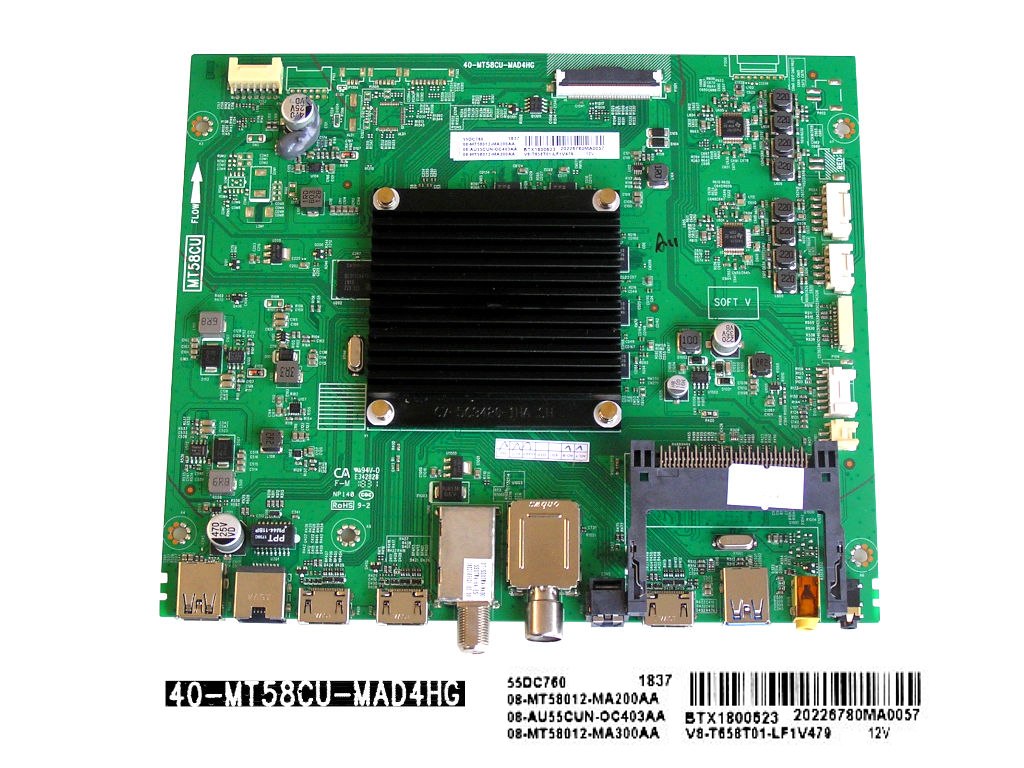 LCD LED modul základní deska TCL 08-MT58012-MA200AA / Main board assy 40-MT58CU-MAD4HG