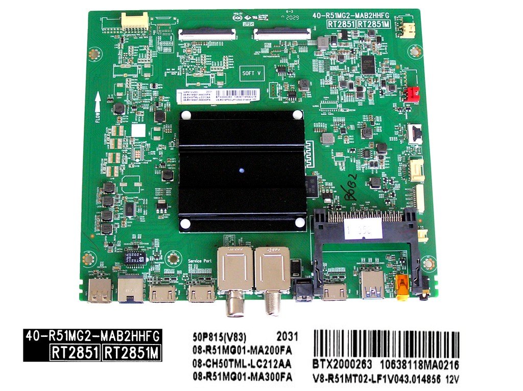 LCD LED modul základní deska TCL 08-R51MG01-MA200FA / Main board assy 40-R51MG2-MAB2HHFG 