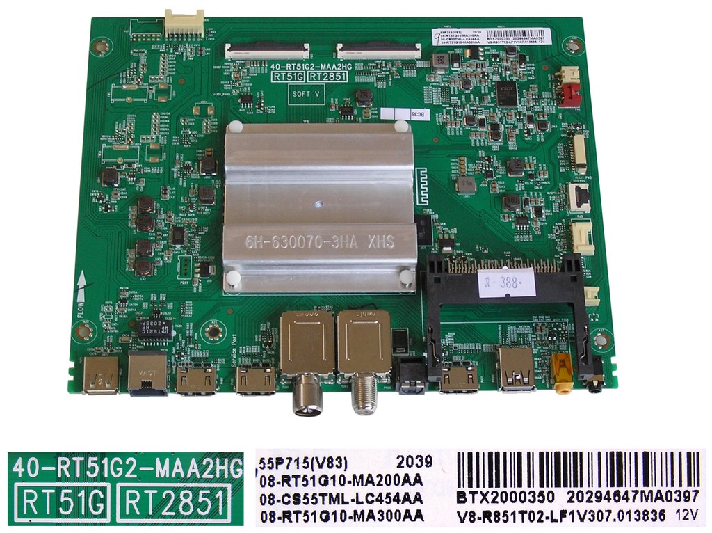 LCD LED modul základní deska TCL 08-RT51G10-MA200AA / Main board assy 40-R51G2-MAA2HG