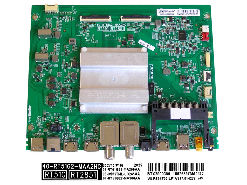 LCD LED modul základní deska TCL 08-RT51G28-MA200AA / Main board assy 40-RT51G2-MAA2HG