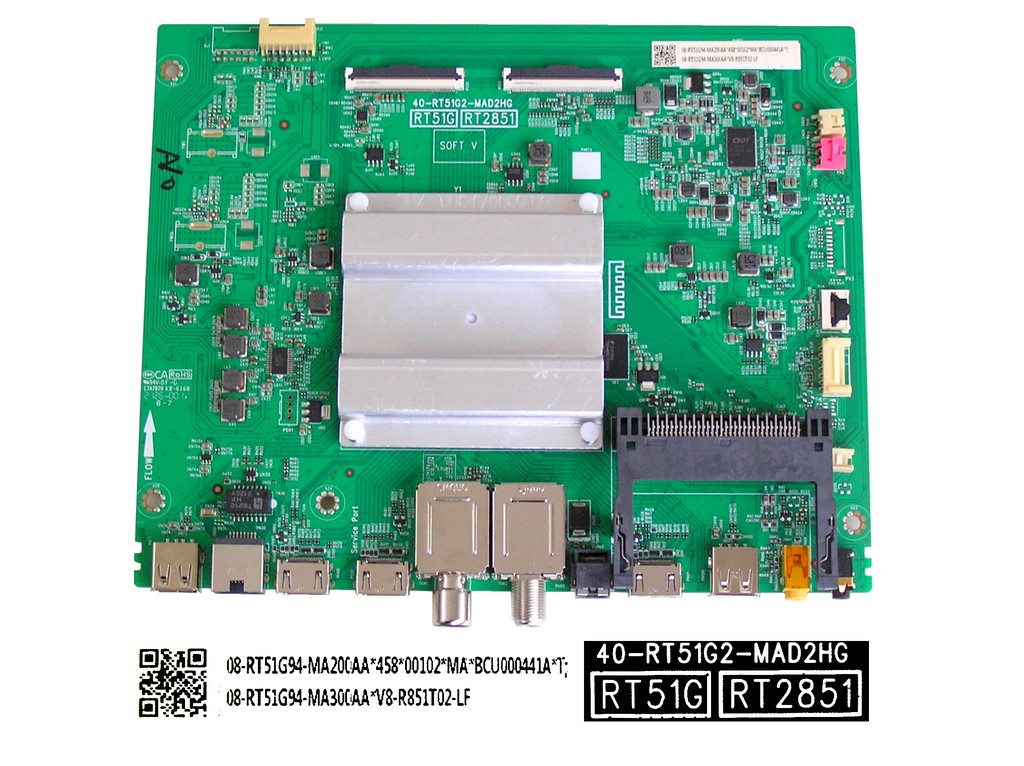 LCD LED modul základní deska TCL 08-RT51G94-MA200AA / Main board assy 40-RT51G2-MAD2HG