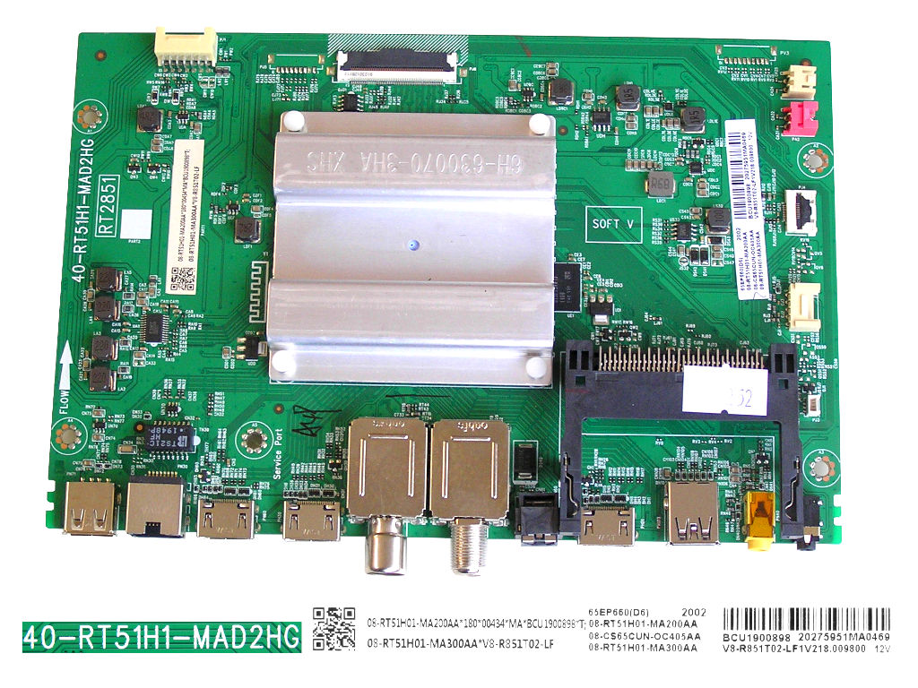 LCD LED modul základní deska TCL 08-RT51H01-MA200AA / Main board assy 40-RT51H1-MAD2HG
