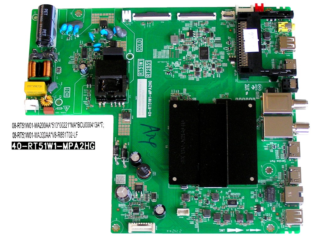 LCD LED modul základní deska TCL 08-RT51W01-MA200AA / Main board assy 40-RT51W1-MPA2HG