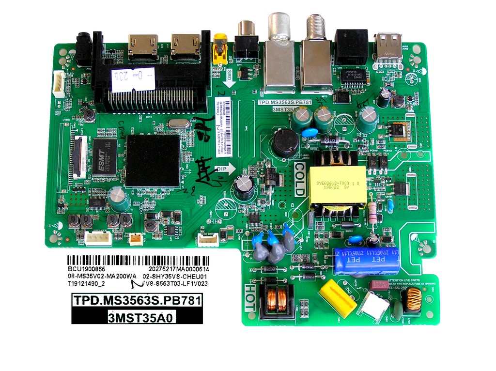 LCD LED modul základní deska Thomson 08-MS35V02-MA200WA / Main board assy TPD.MS3563S.PB781