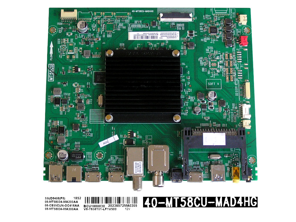 LCD LED modul základní deska Thomson 08-MT58034-MA200AA / Main board assy 40-MT58CU-MAD4HG