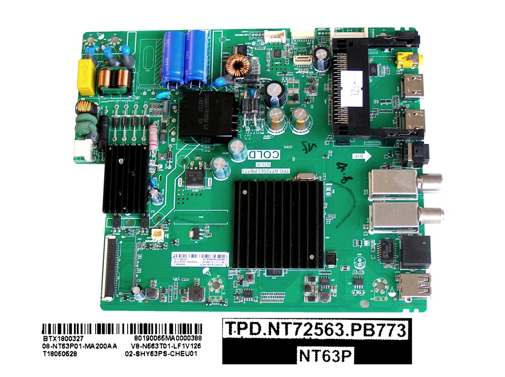 LCD LED modul základní deska Thomson 08-NT63P01-MA200AA / Main board assy TPD.NT72563.PB773