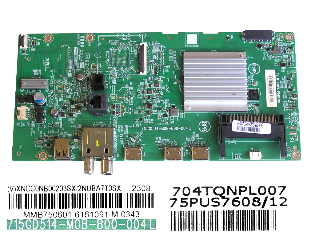 LCD LED modul základní deska XNCC0NB00203SX/2NUBA7T0SX / Main board assy 715GD514-M0B-B00-004L / 704TQNPL007