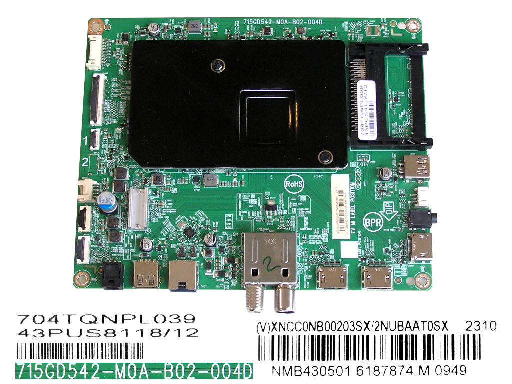 LCD LED modul základní deska XNCC0NB00203SX/2NUBAAT0SX / Main board assy 715GD542-M0A-B02-004D / 704TQNPL039