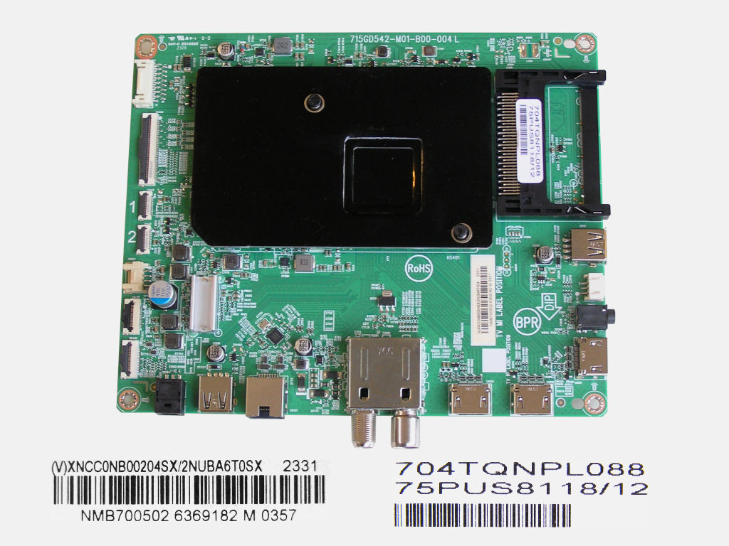 LCD LED modul základní deska XNCC0NB00204SX/2NUBA6T0SX / Main board assy 715GD542-M01-B00-004L / 704TQNPL088
