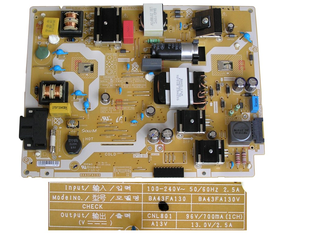LCD LED modul zdroj BA43FA130 / V43WP6P0QH / SMPS power supply board 43 inch Samsung