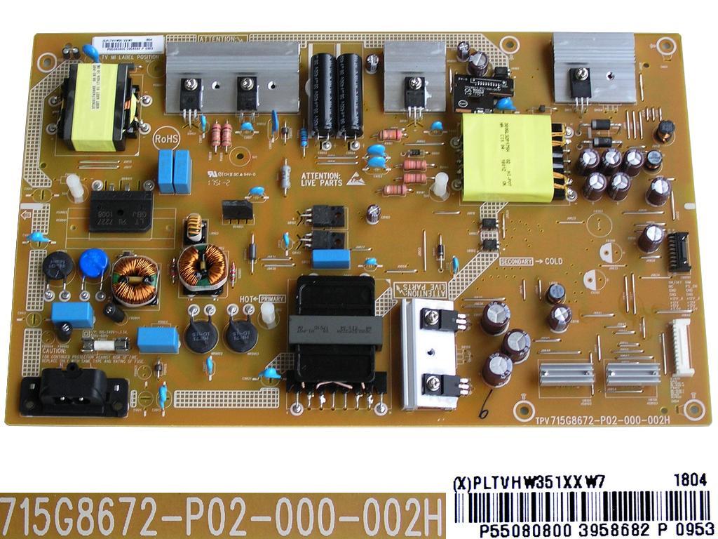 LCD LED modul zdroj PLTVHW351XXW7  / SMPS power supply board 715G8672-P02-000-002H  / 996597301731