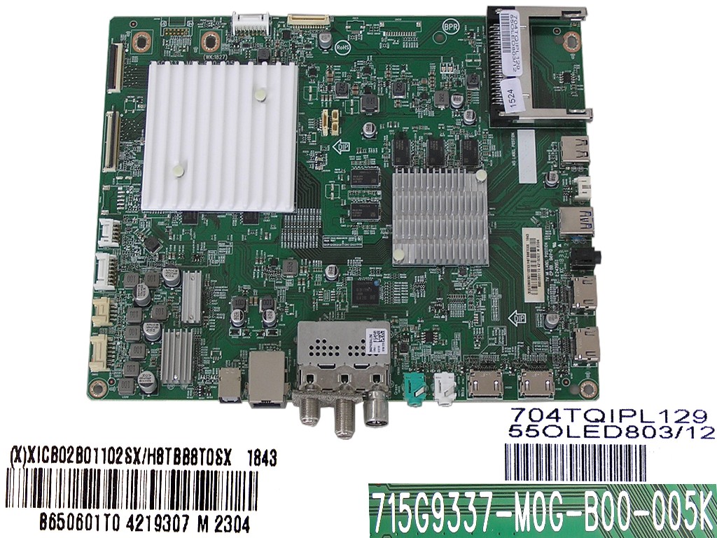 LCD OLED modul základní deska Philips XICB02B01102SX/H8TBB8T0SX / Main board assy 715G9337-M0G-B00-005K / 704TQIPL129
