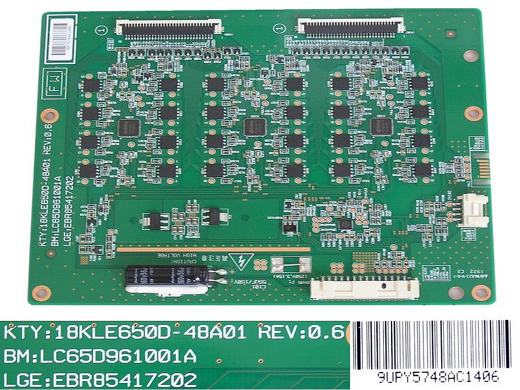 LCD modul LED driver aktivního HDR EBR85417202 / HDR driver board assy 18KLE650D-48A01 REV:0.6 / LC650D961001A