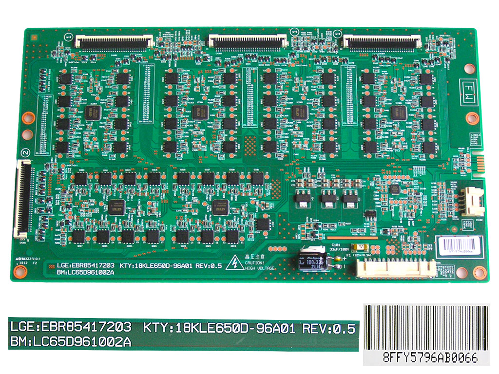 LCD modul LED driveru EBR85417203 REV 0.5 / LED power driver board 18KLE650D-96A01 / LC65D961002A