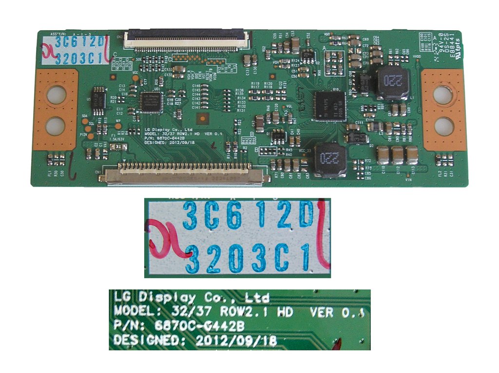 LCD modul T-CON 6870C-0442B / T-Con board 6871L-3203C / 32/37 ROW2.1 HD VER0.1