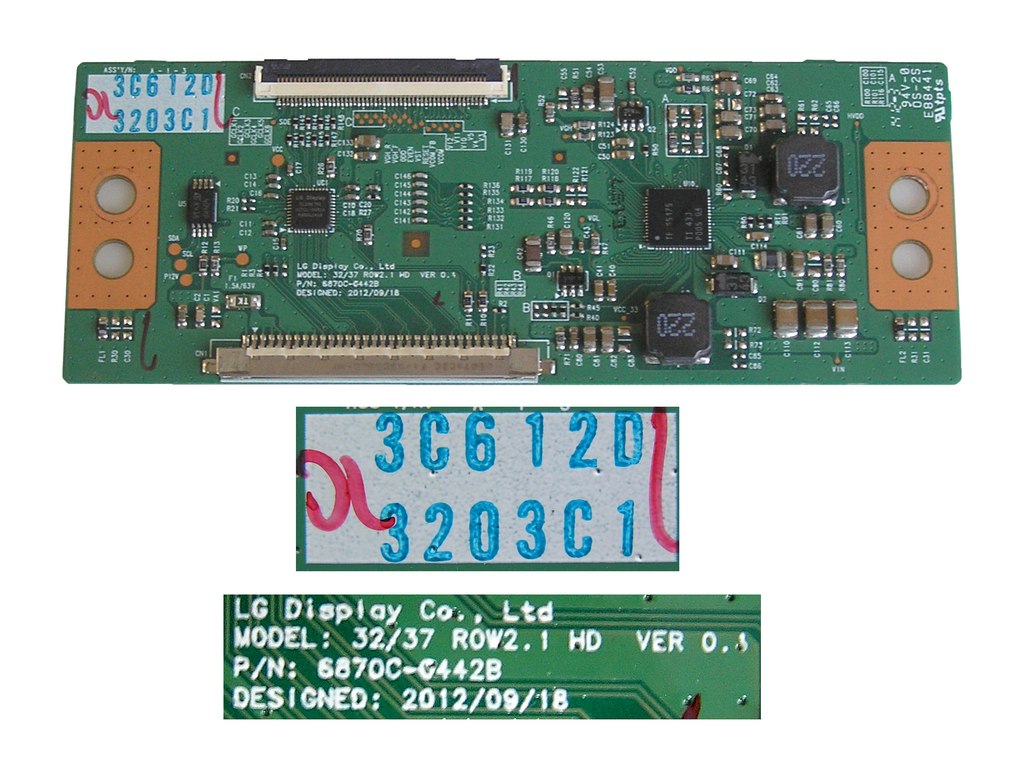 LCD modul T-CON  6870C-0442B / T-Con board 6871L-3203C / 32/37 ROW2.1 HD VER0.1
