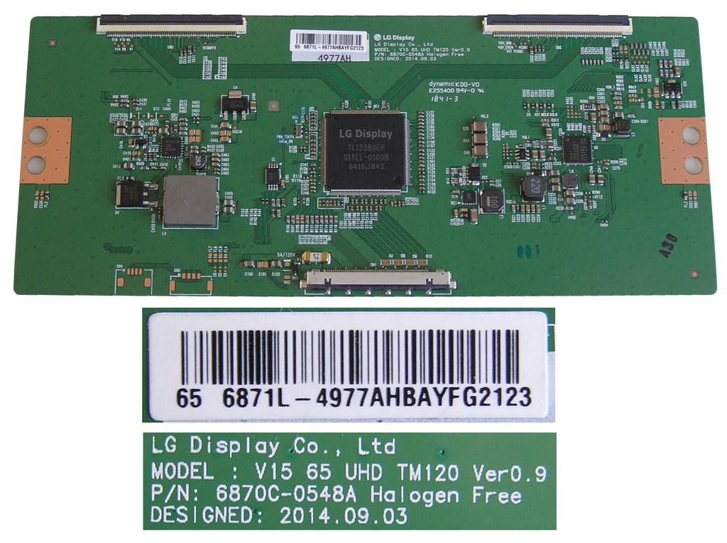 LCD modul T-CON 6870C-0548A / TCON board 6871L-4977A / V15 65 UHD TM120 Ver0.9