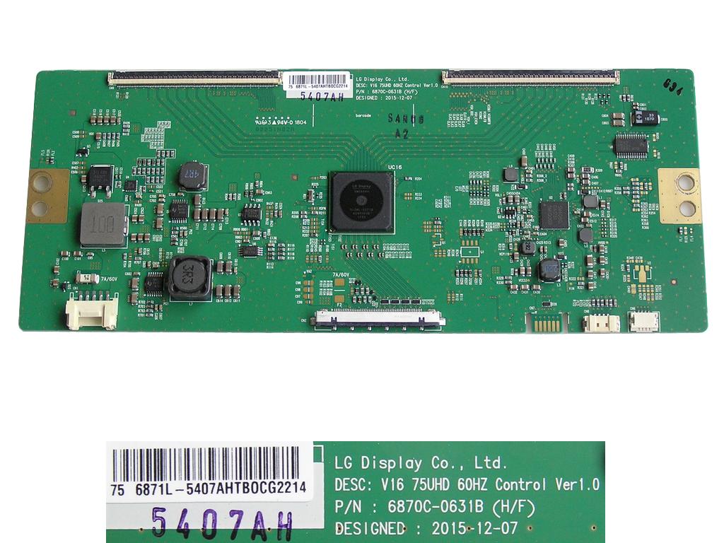 LCD modul T-CON  6871L-5407A / T-con board 6870C-0631B / V16 75UHD 60Hz Control Ver1.0
