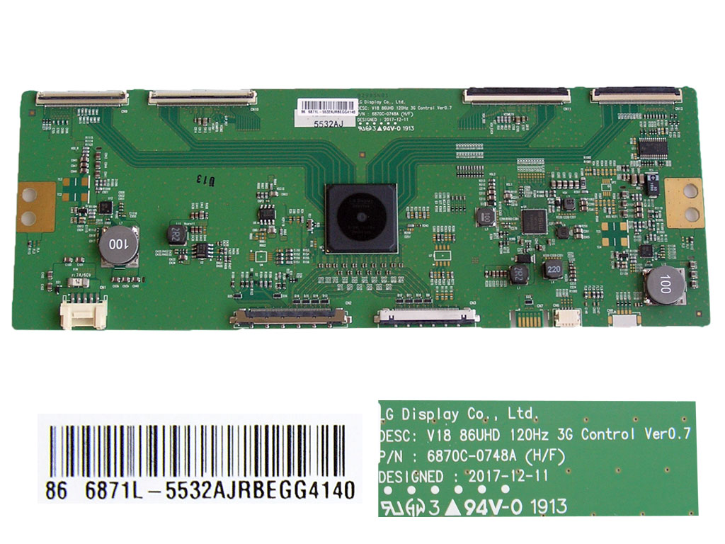 LCD modul T-CON 6871L-5532A / T-con board 6870C-0748A / V18 86UHD 120Hz 3G Ver0.7 / EAT64196201