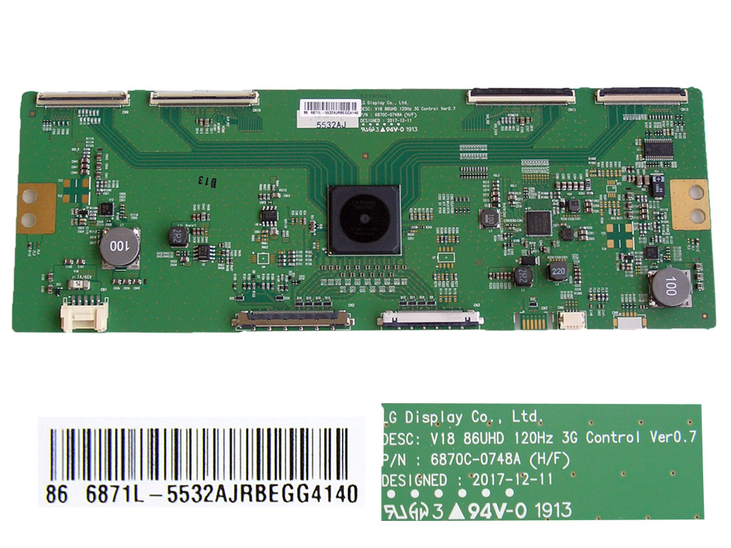 LCD modul T-CON  6871L-5532A / T-con board 6870C-0748A / V18 86UHD 120Hz 3G Ver0.7 / EAT64196201