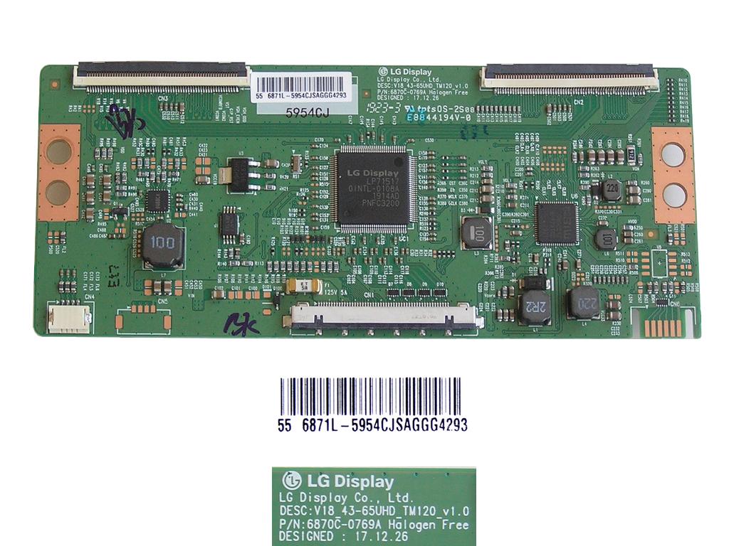 LCD modul T-CON 6871L-5954C / T-con board 6870C-0769A / V18 43-65UHD TM120 Ver1.0