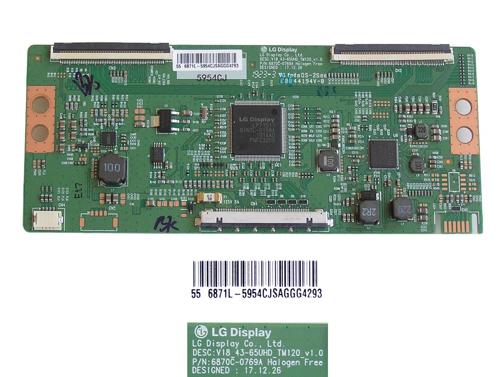 LCD modul T-CON  6871L-5954C / T-con board 6870C-0769A / V18 43-65UHD TM120 Ver1.0