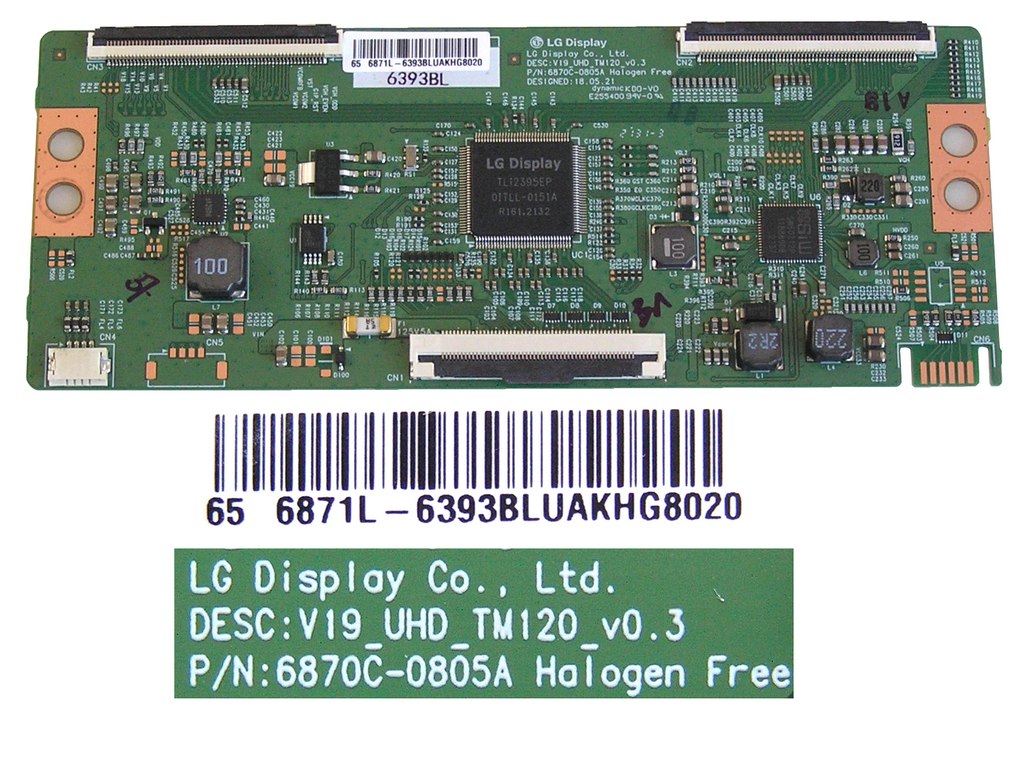 LCD modul T-CON 6871L-6393B / T-con board 6870C-0805A / V19_UHD_TM120 V0.3