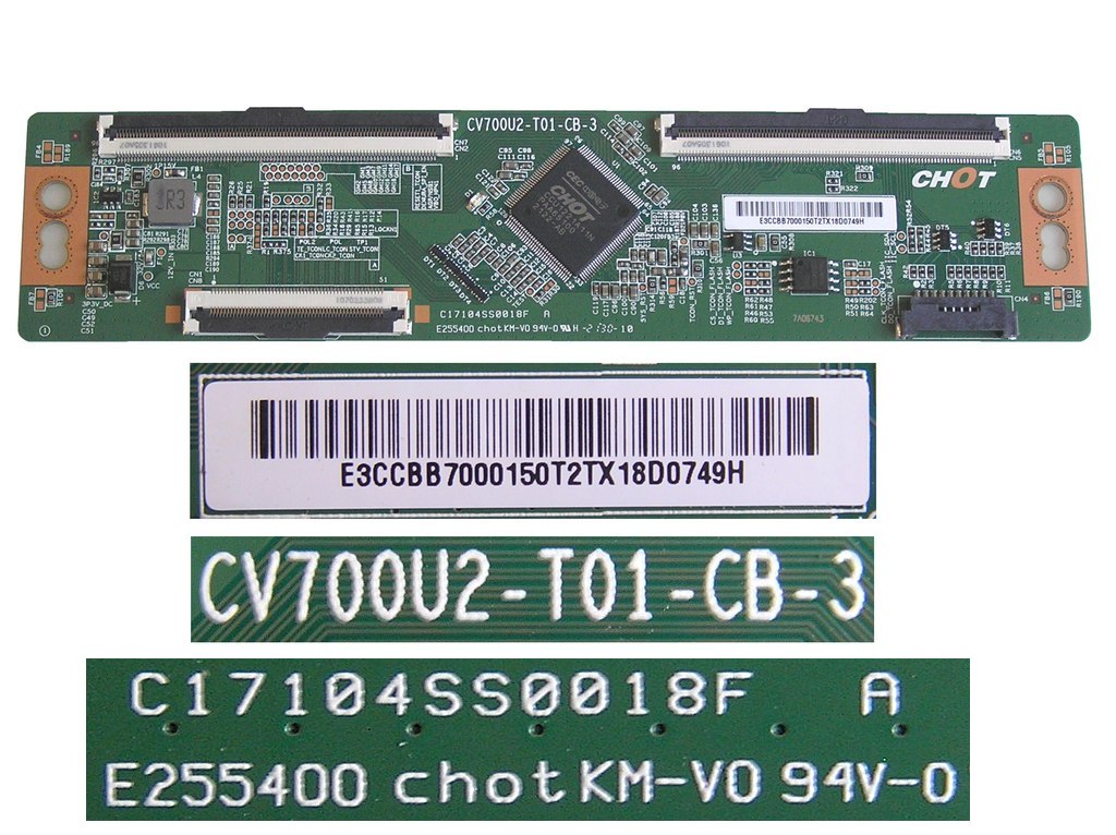 LCD modul T-CON CV700U2-T01-CB-3 / TCON board C17104SS0018F / 30108493