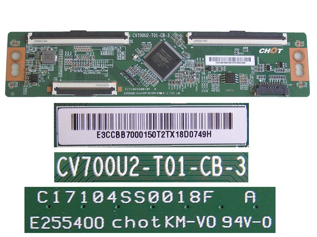 LCD modul T-CON CV700U2-T01-CB-3 / TCON board  C17104SS0018F / 30108493