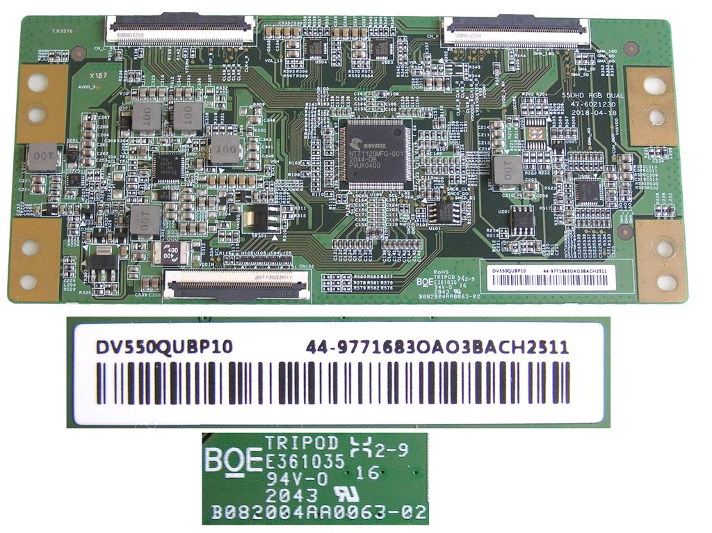 LCD modul T-CON DV550QUBP10 / TCON board BOE B082004AA0063-02