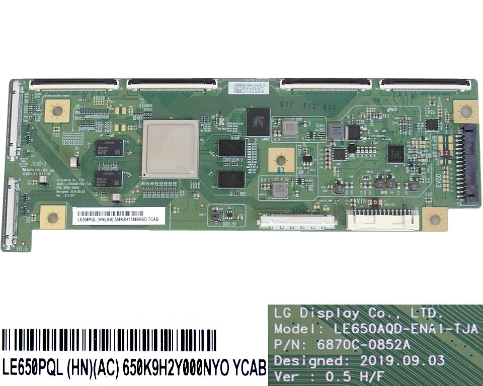 Board Number 6870C-0852B LE650AQD-ENA1-TJA T-CON Board 55