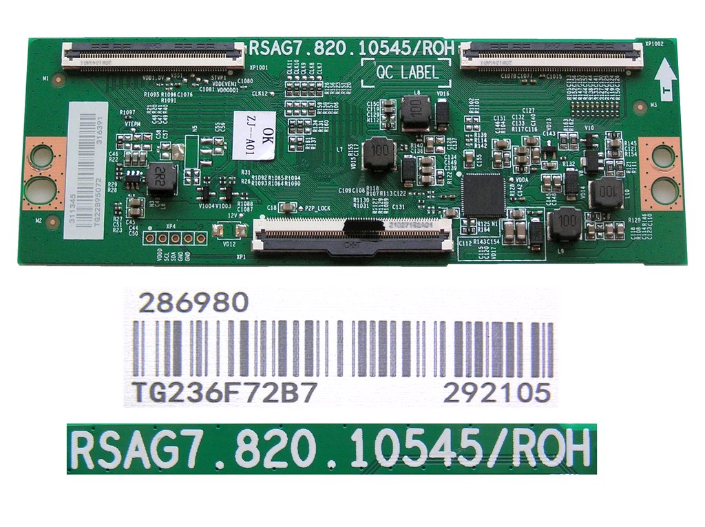 LCD modul T-CON RSAG7.820.10545/ROH /  TCON board HT286980 / 292105 / RSAG7-820-10545