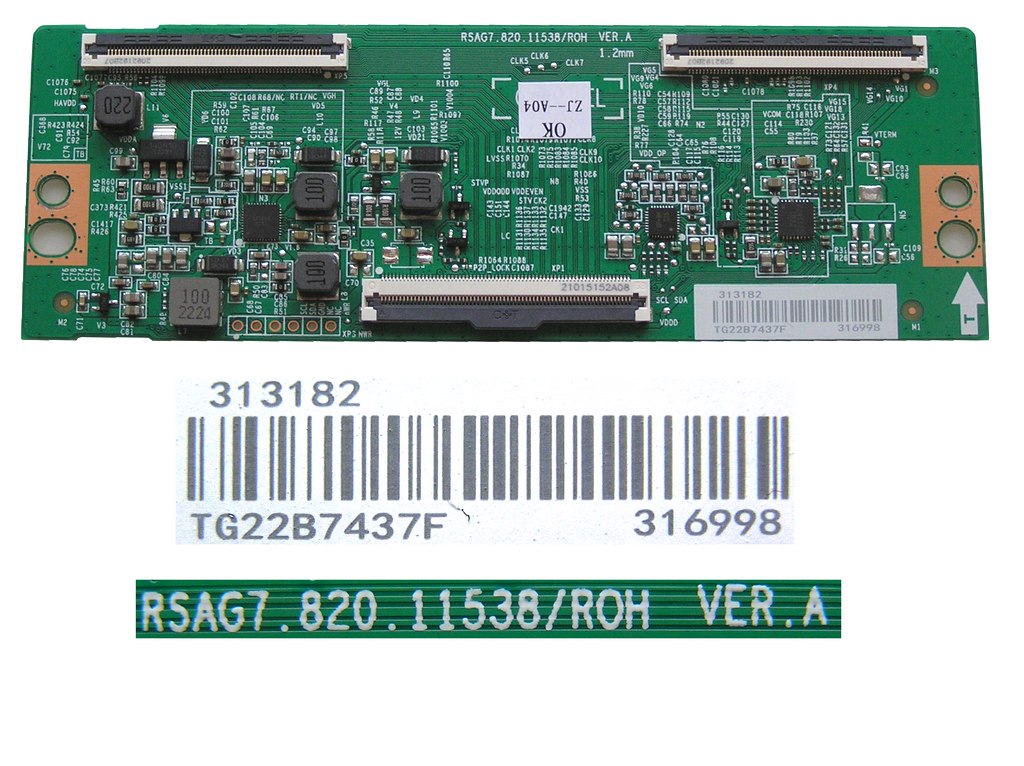 LCD modul T-CON RSAG7.820.11538/ROH /  TCON board T316998 / 313182 / RSAG7-820-11538