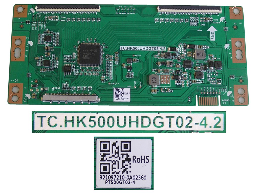 LCD modul T-CON TC.HK500UHDGT02-4.2 TCON board PT500GT02-4