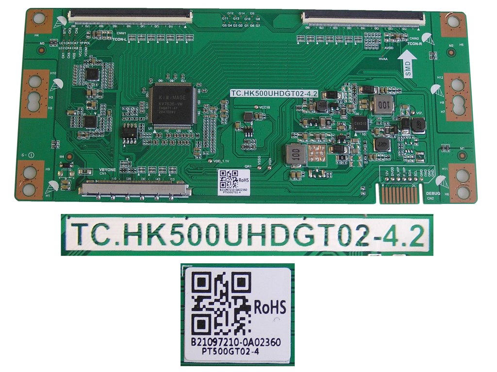 LCD modul T-CON TC.HK500UHDGT02-4.2  TCON board PT500GT02-4