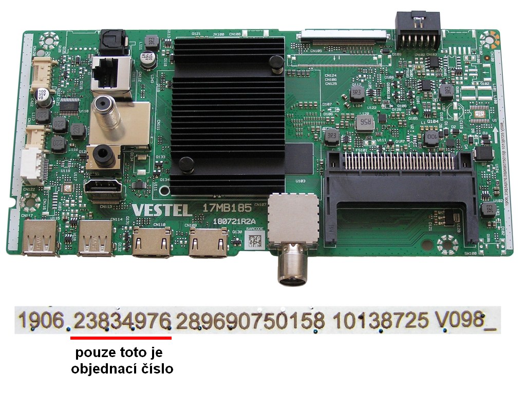 LCD modul základní deska 17MB185 / Main board 23834976 JVC LT-55VA3200