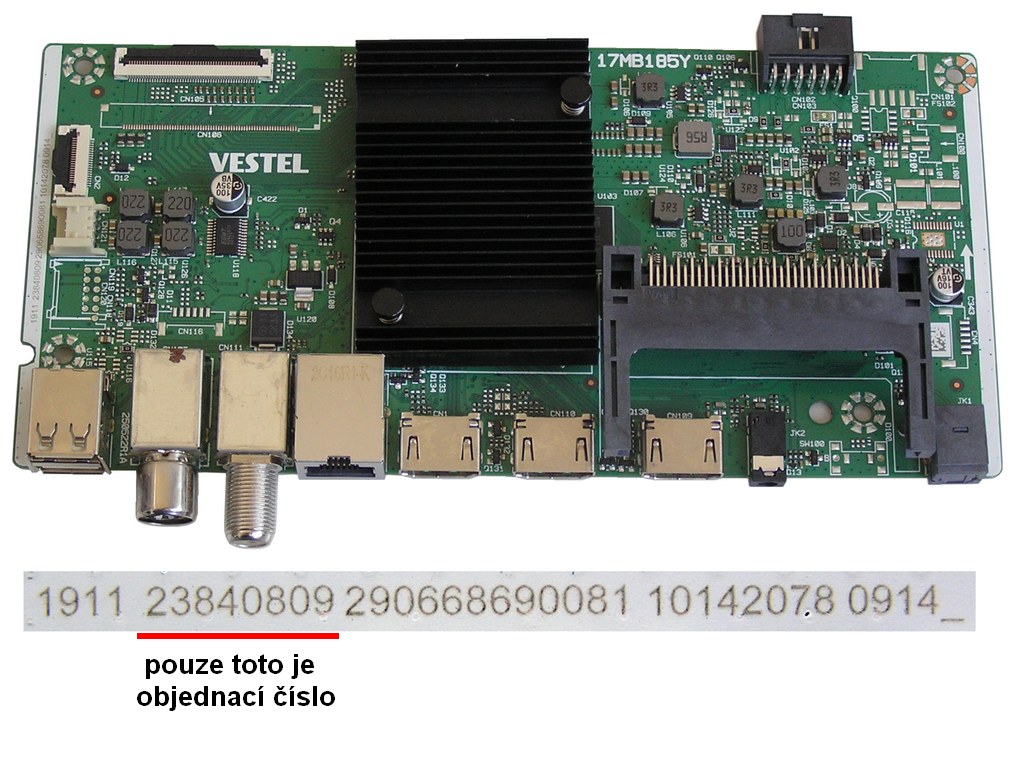 LCD modul základní deska 17MB185Y / Main board 23840809 Gogen TVU55X350GWEB