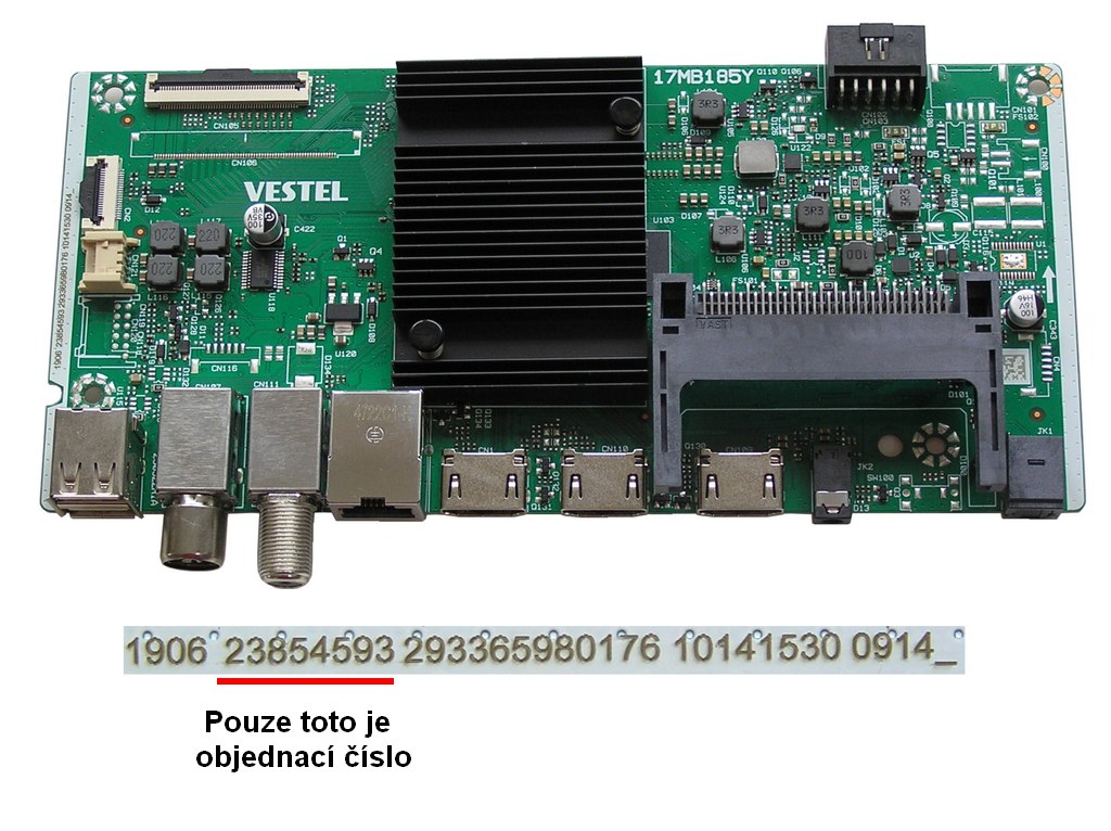 LCD modul základní deska 17MB185Y / Main board 23854593  JVC LT-50VA3335