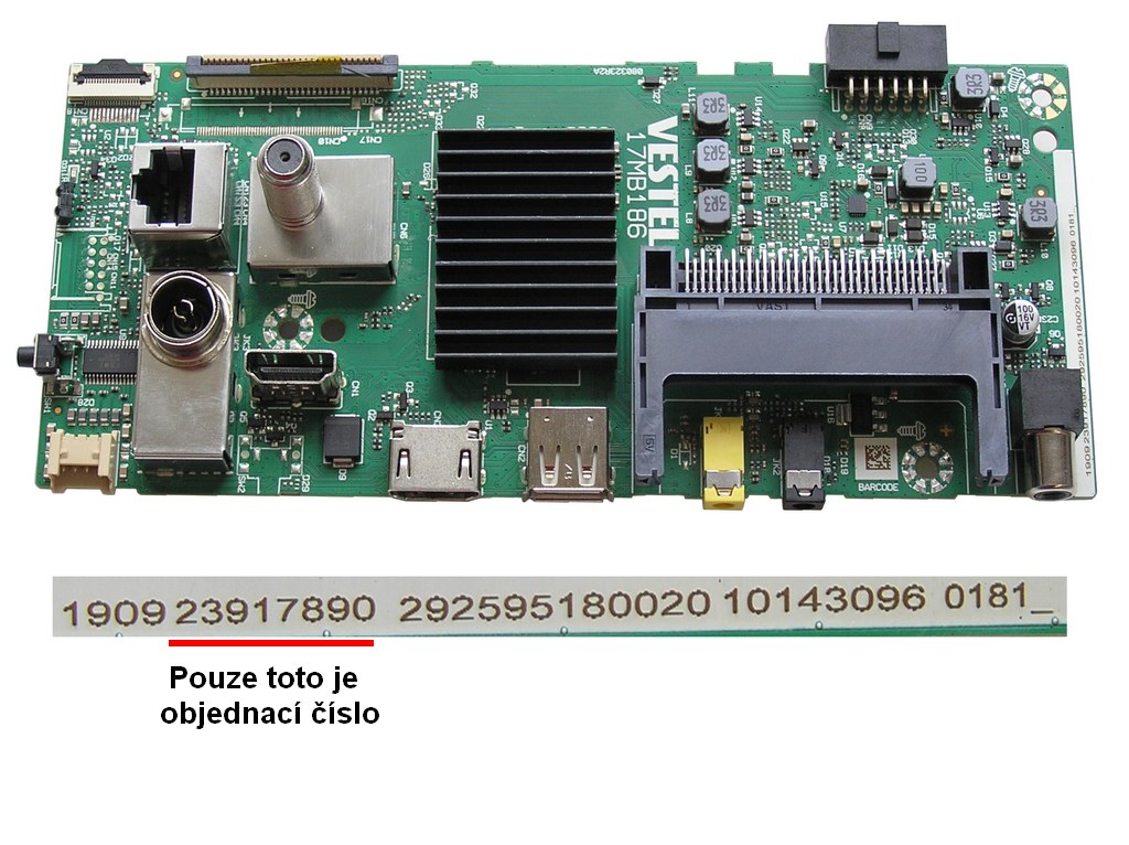 LCD modul základní deska 17MB186 / Main board 23917890 JVC LT-32VAH3335