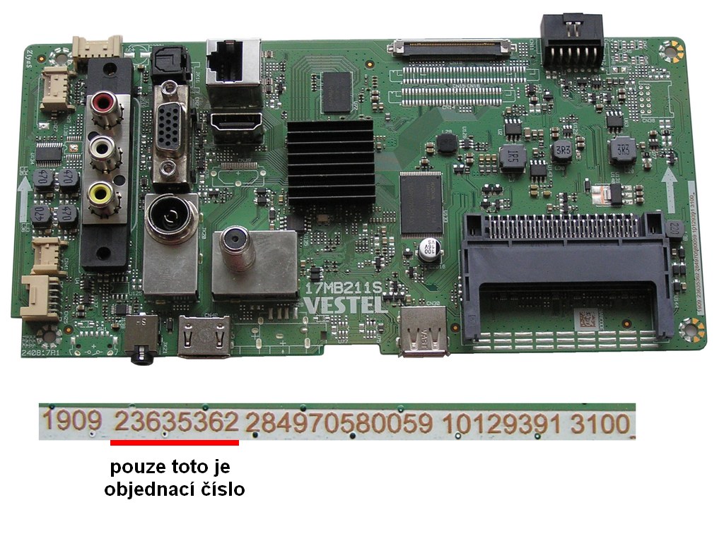 LCD modul základní deska 17MB211S / Main board 23635362 HYUNDAI FLR32TS543SMART