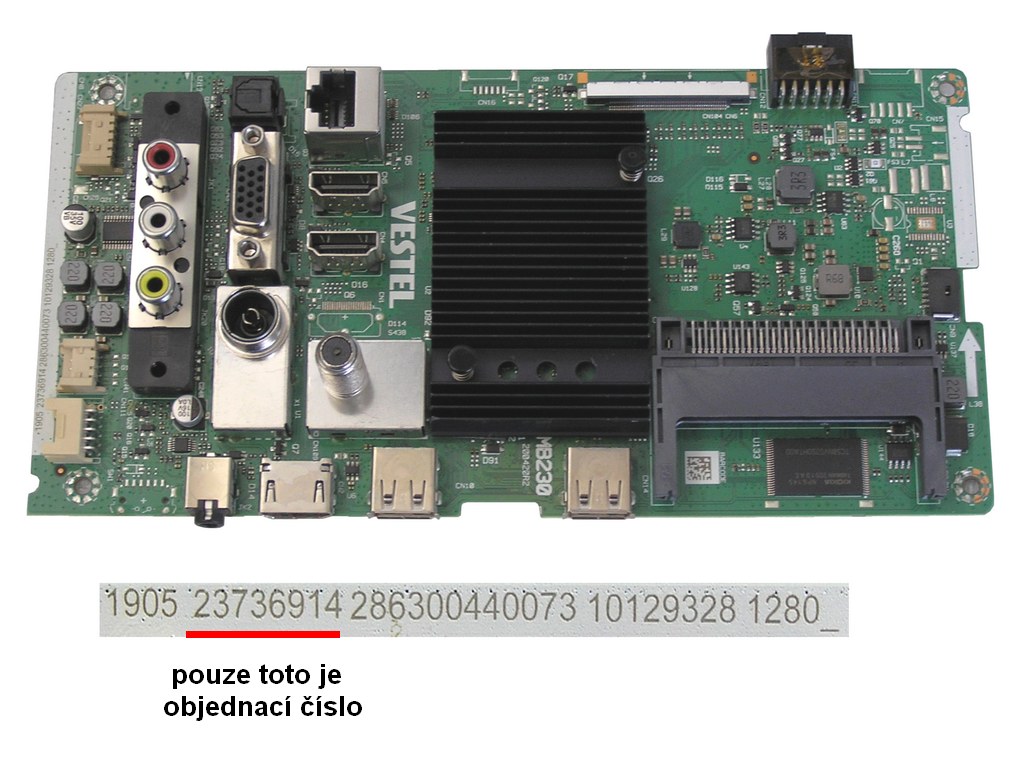 LCD modul základní deska 17MB230 / Main board 23736914 Gogen TVU50W652STWEB