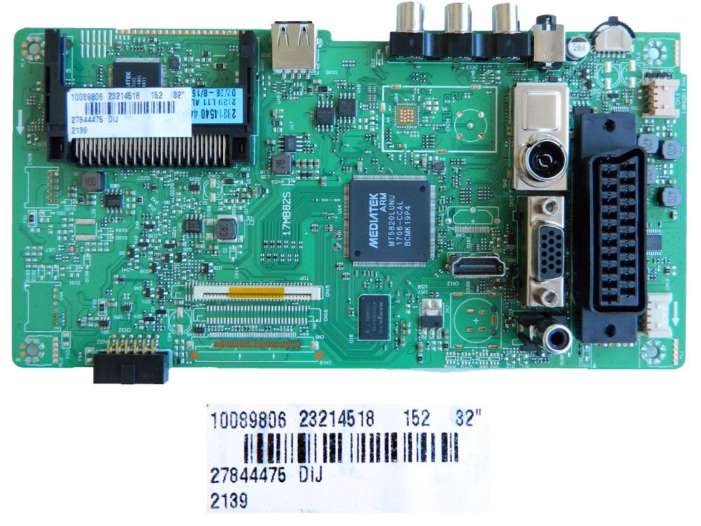 LCD modul základní deska 17MB82S / Main Board 17MB82S-5K1231119212115152 / 23214518 VESTEL
