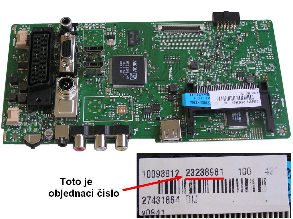 LCD modul základní deska 17MB82S / Main Board 17MB82S-5L1211119212215152O4 / 23238981 VESTEL