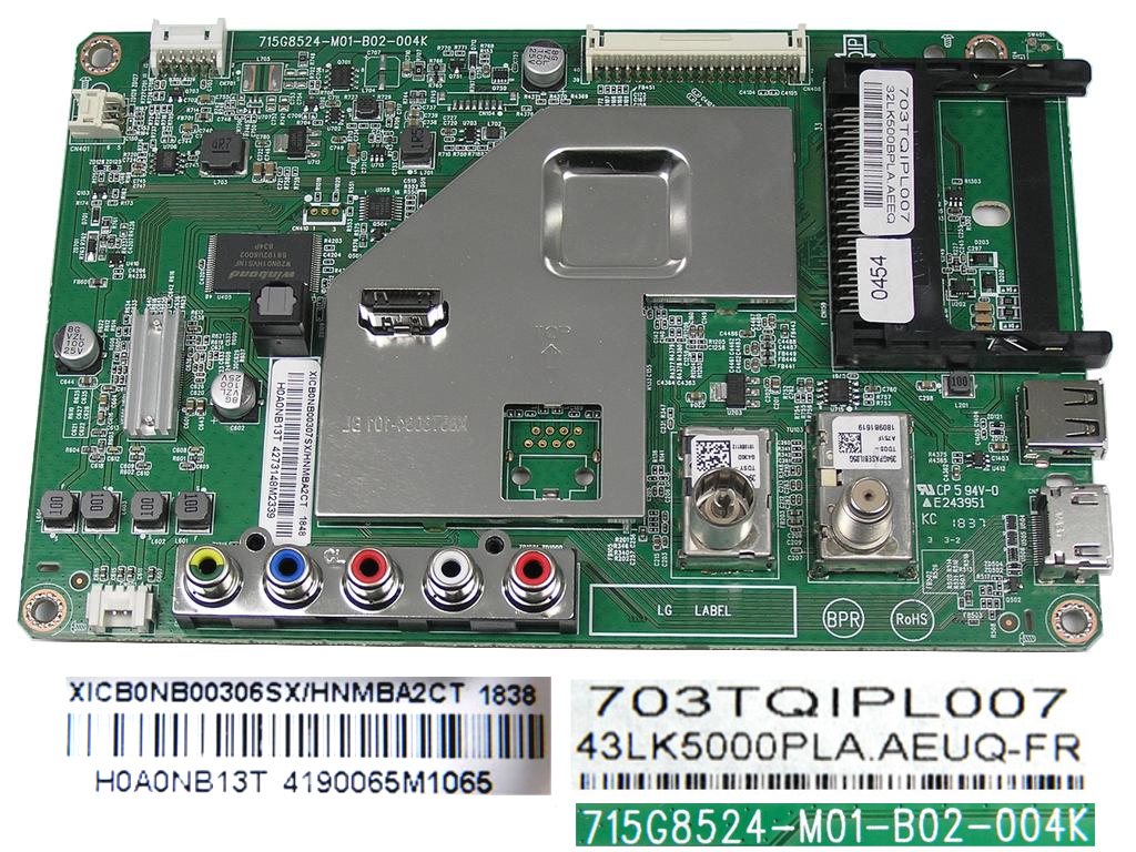 LCD modul základní deska 703TQIPL007 43LK5000PLA.AEEQ / Main board assy 715G8524-M01-B02-004K / COV34846201