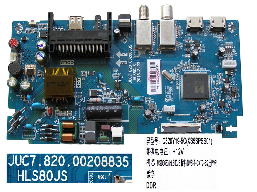 LCD modul základní deska Changhong CHiQ L32G4500 /  HLS80JS / JUC7.820.00208835 / C320Y19-5C ( XS5SPSS01 )
