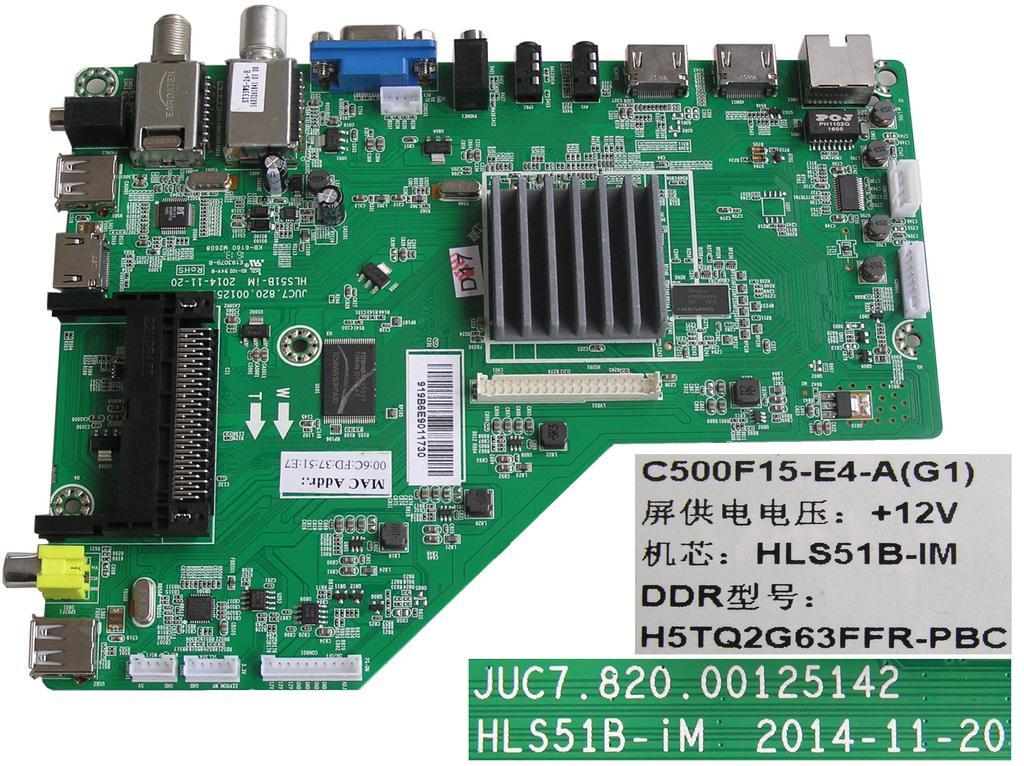 LCD modul základní deska Changhong LED50D3000ISX  / main board C500F15-E4-A(G1) / HLS51B-IM / JUC7.820.00125142